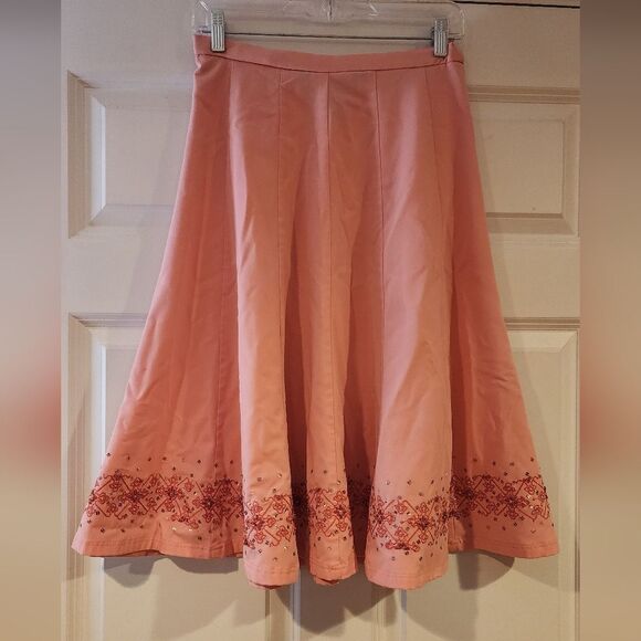 Dialogue pink bead detail midi skirt size 4 - Picture 1 of 6